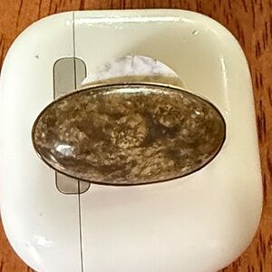 Elegant Brown Oval Brooch